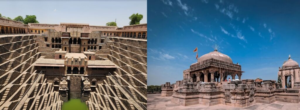 Chand Baori Abhaneri and Harshat Mata Temple Abhaneri Rajasthan